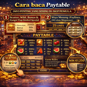 Cara baca Paytable: info penting yang sering di skip pemula